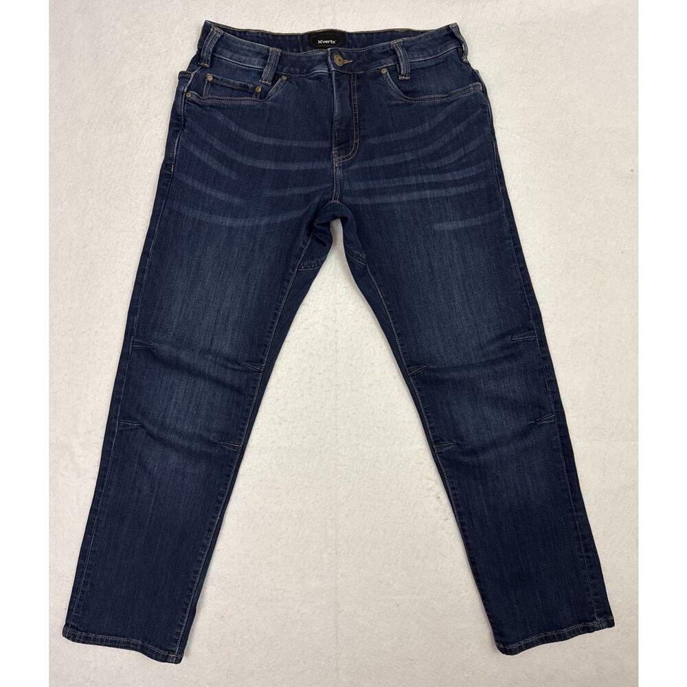 Vertx Defiance Jeans Men 33x32 Blue Tactical Dark Wash Articulated Knee Denim
